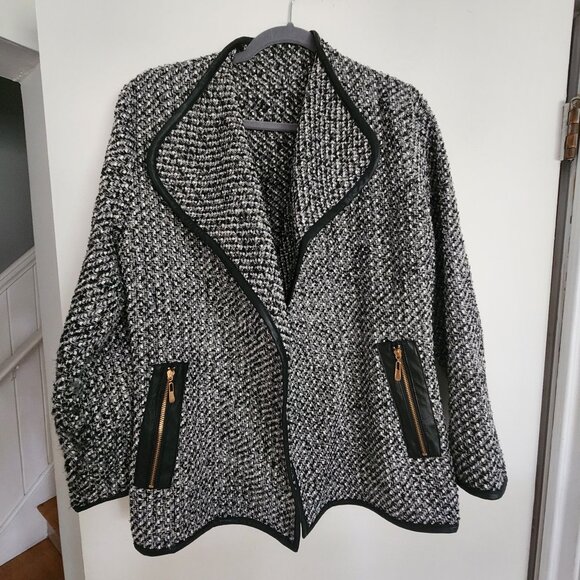 Textured Knit Open Jacket — Size L/XL - Picture 3 of 3